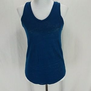 J Crew 100% Linen Tank Size Small Blue Top Shirt